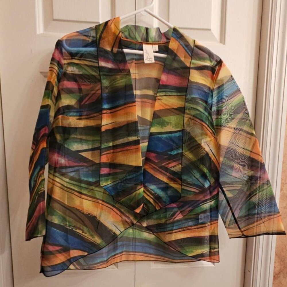 Lavender & honey multi-color sheer jacket